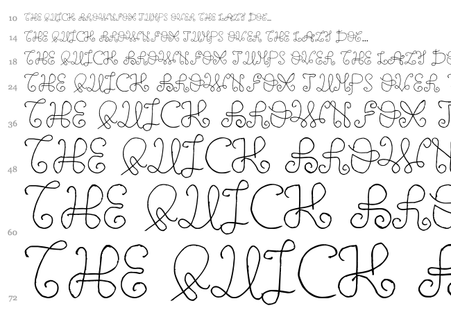 One Wild Line font waterfall